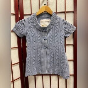 𝅺MOSSIMO Supply Co Blue Girl Youth Sweater Short Sleeve Size Medium